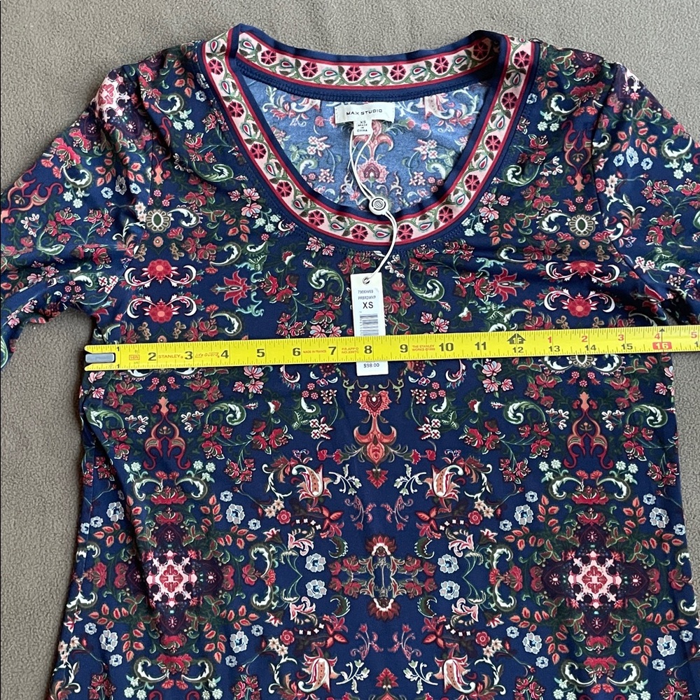 Max Studio Floral Long Sleeve Dress, XS - Picture 10 of 11